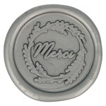5 sceaux de cire à coller argentés merci 30 mm