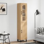 vidaXL Buffet haut Chêne sonoma 34 5x34x180 cm Bois d'ingénierie