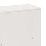 vidaXL Lit bibliothèque sans matelas blanc 200x200 cm bois massif