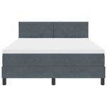 vidaXL Lit à ressorts avec matelas Gris foncé 140 x 200 cm tissu