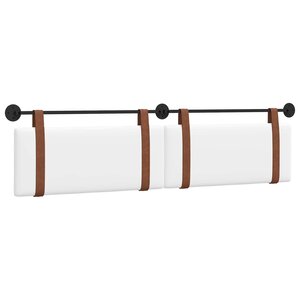 vidaXL Tête de lit suspendue Blanc PU antique