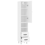 vidaXL Buffet haut Blanc 34 5x34x180 cm Bois d'ingénierie
