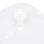 vidaXL Socle de parasol rempli de sable/d'eau 16 L Blanc Plastique