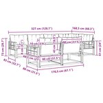 vidaXL Ensemble de canapés d'extérieur 7 pc Blanc et Beige