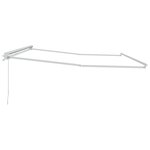 vidaXL Cadre de auvent manuel Réglable Blanc 4 × 3 m Acier