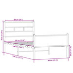 vidaXL Cadre de lit sans matelas chêne sonoma 90x190 cm