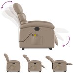 vidaXL Fauteuil inclinable de massage électrique cappuccino similicuir