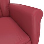 vidaXL Fauteuil de massage Rouge bordeaux Similicuir