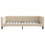 vidaXL Lit de jour avec gigogne sans matelas crème 90x200 cm