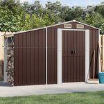 vidaXL Abri de jardin marron 277x93x179 cm acier galvanisé