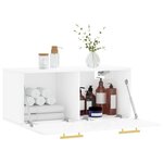 vidaXL Armoire murale blanc brillant 80x36 5x35 cm bois d'ingénierie