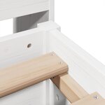 vidaXL Lit bibliothèque sans matelas blanc 140x200 cm bois pin massif