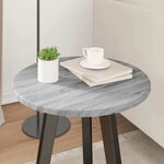 vidaXL Plateau de table Sonoma gris 40 x 40 x 1 5 cm Bois d'ingénierie