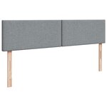 vidaXL Sommier à lattes de lit avec matelas Gris clair 200x200cm Tissu