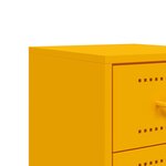 vidaXL Tables de chevet 2 Pièces jaune moutarde 36x39x60 5 cm acier