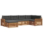 vidaXL Ensemble de canapés d'extérieur 6 Pièces Naturel et Anthracite