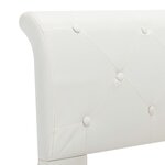 vidaXL Cadre de lit Blanc Similicuir 100 x 200 cm