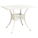 vidaXL Ensemble de bistro 3 Pièces Aluminium coulé Blanc