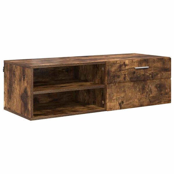 vidaXL Meuble TV Chêne fumé 100.5 x 39 x 30 cm Bois d'ingénierie