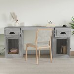vidaXL Bureau avec armoire sonoma gris bois d'ingénierie