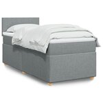 vidaXL Sommier à lattes de lit avec matelas gris clair 80x200 cm tissu