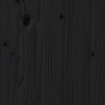 vidaXL Tête de lit murale Noir 147x3x60 cm Bois massif de pin