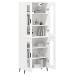vidaXL Buffet haut Blanc 69 5x34x180 cm Bois d'ingénierie