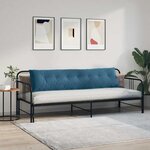 vidaXL Coussin de Dos Bleu 200 x 50 cm Tissu en velours côtelé