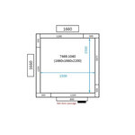 Chambre froide positive - groupe positif - hauteur 2200 mm - combisteel - 1660 x 1660