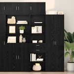 vidaXL Haut Armoire Chêne noir 50 x 42 5 x 225 cm Bois d'ingénierie