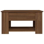 vidaXL Table basse Chêne marron 79x49x41 cm Bois d'ingénierie