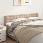 vidaXL Tête de lit avec oreilles Cappuccino 163x16x78/88 cm Similicuir