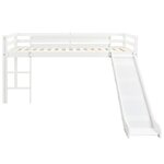 vidaXL Lit mezzanine d'enfants toboggan et échelle bois pin 97x208 cm