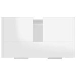 vidaXL Armoire de salle de bain Blanc brillant Bois d'ingénierie