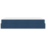 vidaXL Cadre de lit avec matelas avec matelas 2 Pièces Bleu tissu