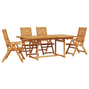 vidaXL Ensemble de salle à manger pour jardin 5 Pièces Marron