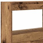 vidaXL Armoire tête de lit avec LED vieux bois 140x17x102 cm