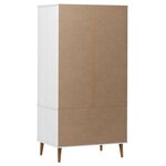 vidaXL Garde-robe MOLDE Blanc 90x55x175 cm Bois massif de pin