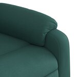 vidaXL Fauteuil inclinable vert foncé tissu