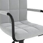 vidaXL Chaise pivotante de salle à manger Gris clair Velours