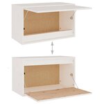 vidaXL Armoire murale Blanc 60x30x35 cm Bois de pin massif