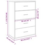 vidaXL Buffets 2 Pièces blanc 60x31x84 cm bois d'ingénierie