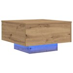 vidaXL Table Basse chêne artisanal 55 x 55 x 31 cm Bois d'ingénierie