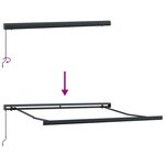 vidaXL Auvent Rétractable Multicolore 350 x 250 cm Tissu et Métal