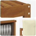 vidaXL Ensemble de canapés d'extérieur 7 pc Naturel et Crème