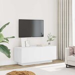 vidaXL Meuble TV Blanc 100x35x40 cm Bois d'ingénierie