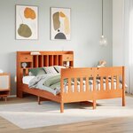 vidaXL Cadre de lit sans matelas cire marron 160x200cm bois pin massif