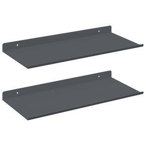 vidaXL Étagère flottante 2 Pièces Anthracite 40 x 18 x 2 5 cm Acier