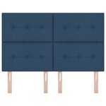 Tête de lit vidaXL Boutonnée en tissu bleu 140 cm