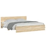 vidaXL Cadre de lit sans matelas chêne sonoma 200x200 cm